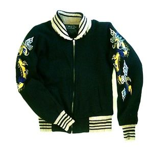 PsJ LA parajumpers knit jacket dragon embroidery M